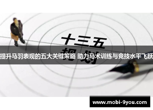 提升马羽表现的五大关键策略 助力马术训练与竞技水平飞跃